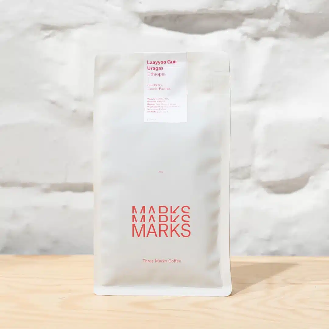 Three Marks Äthiopien natural Laayyoo Guji Uraga