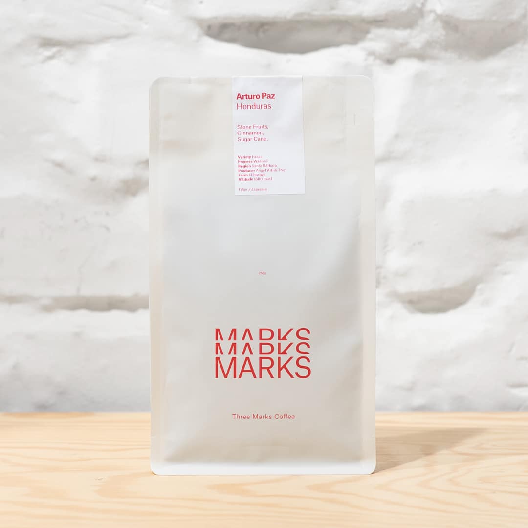THREE MARKS Honduras washed Arturo Paz Pacas